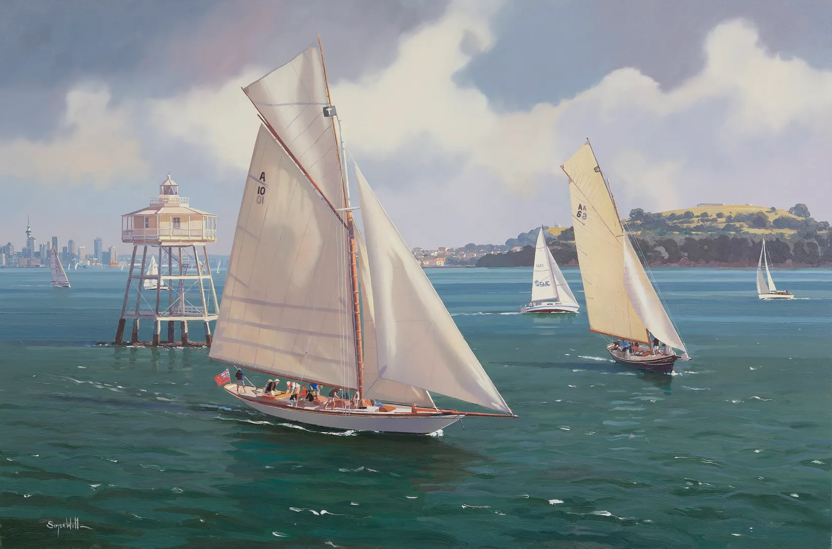 Sailing Off Bean Rock Lighthouse | International Art Centre