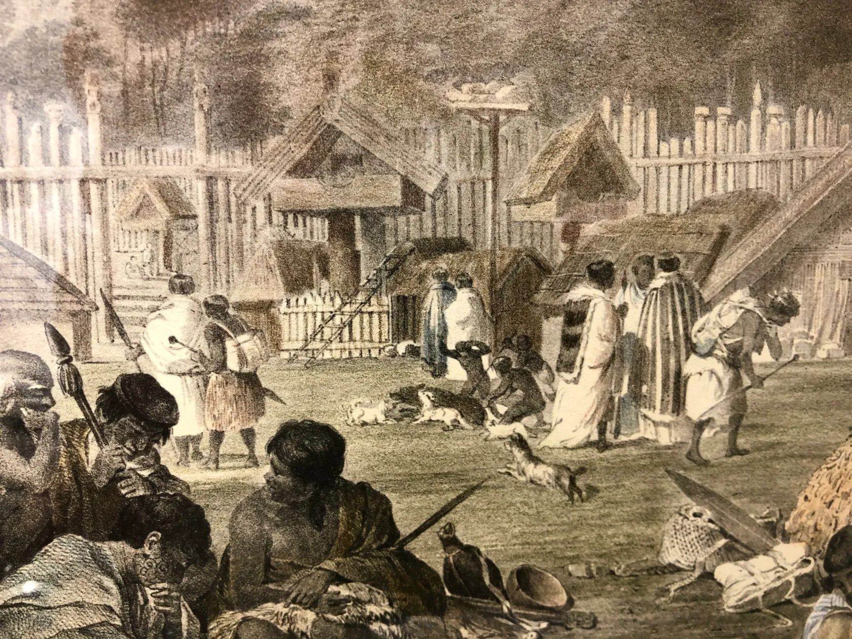 JOHN ALEXANDER GILFILLAN (1793 - 1864) - Interior of a native village ...